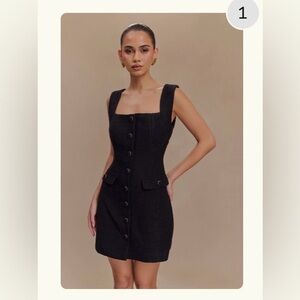 MESHKI DESIRE BOUCLE MINI DRESS